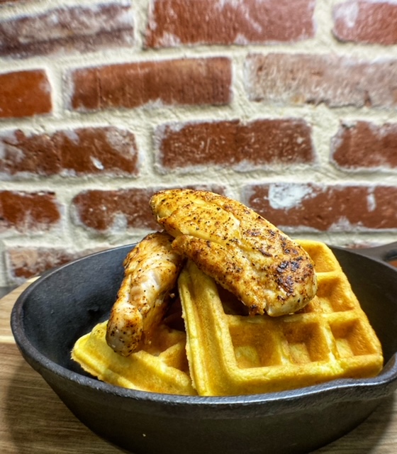 Chicken Tender and Waffle
