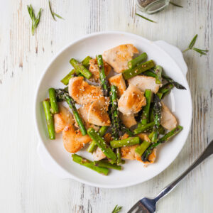 lemon herb chicken and asparagus