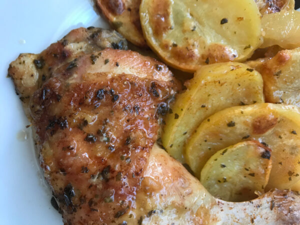 mesquite chicken with parmesan smashed potatoes
