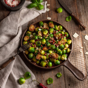 roasted brussels and bacon