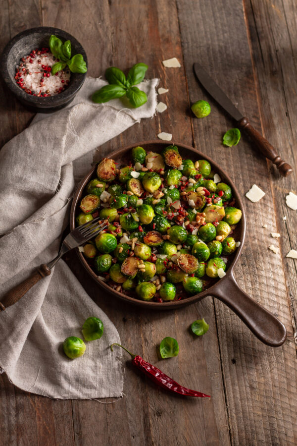 roasted brussels and bacon
