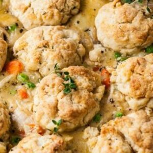 savory chicken and cheddar biscuit