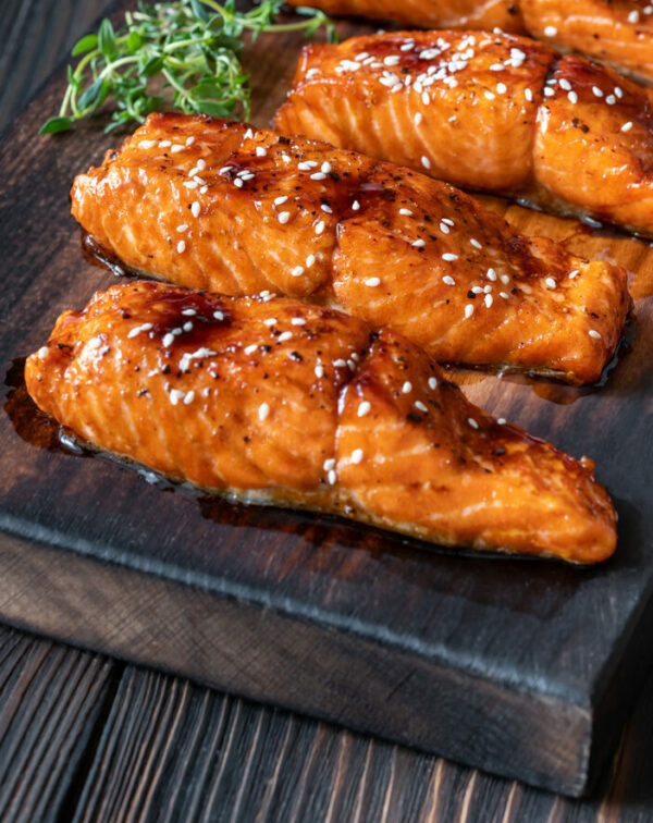 teriyaki glazed salmon filets