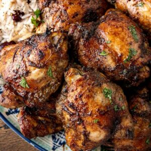 Caribbean chicken and coconut rice