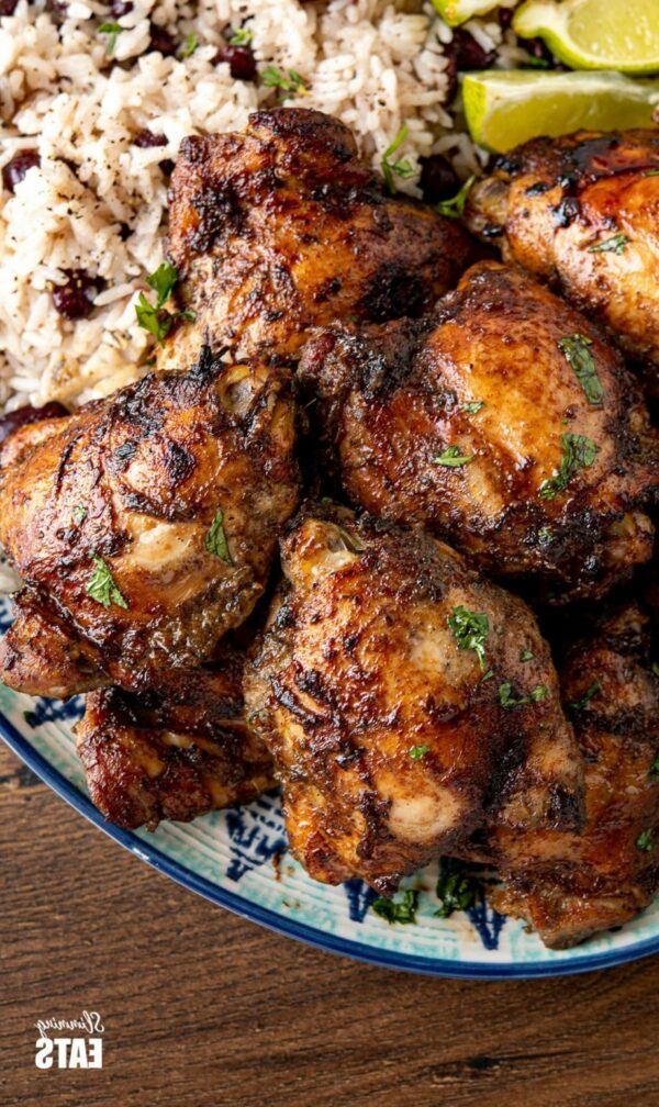 Caribbean chicken and coconut rice
