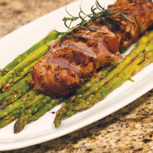 herb pork tenderloin with grilled asparagus