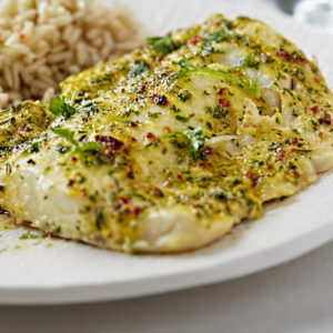 garlic herb cod filet