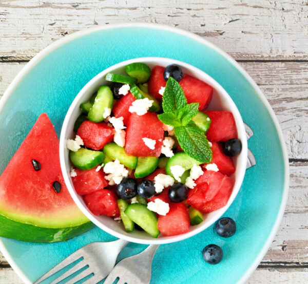 watermelon salad with citrus vinaigrette