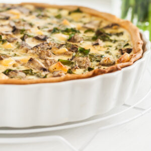 spinach mushroom quiche