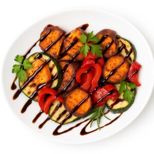 grilled vegetables with balsamic glaze
